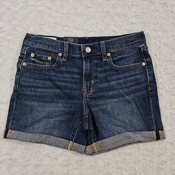 Gap Mid Rise Denim 5" Shorts With Washwell summer travel vacation womens 26 / 0 - Picture 1 of 8